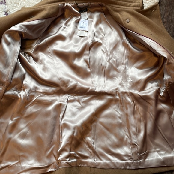 New w/ Tags! J. Crew Wool Blend Pea Coat in Camel Color Size 12 - Picture 8 of 11